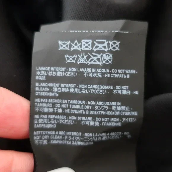 Saint Laurent Teddy Bomber Jacket Navy/Black Leather-Trimmed Wool Size 52 - Picture 7 of 7